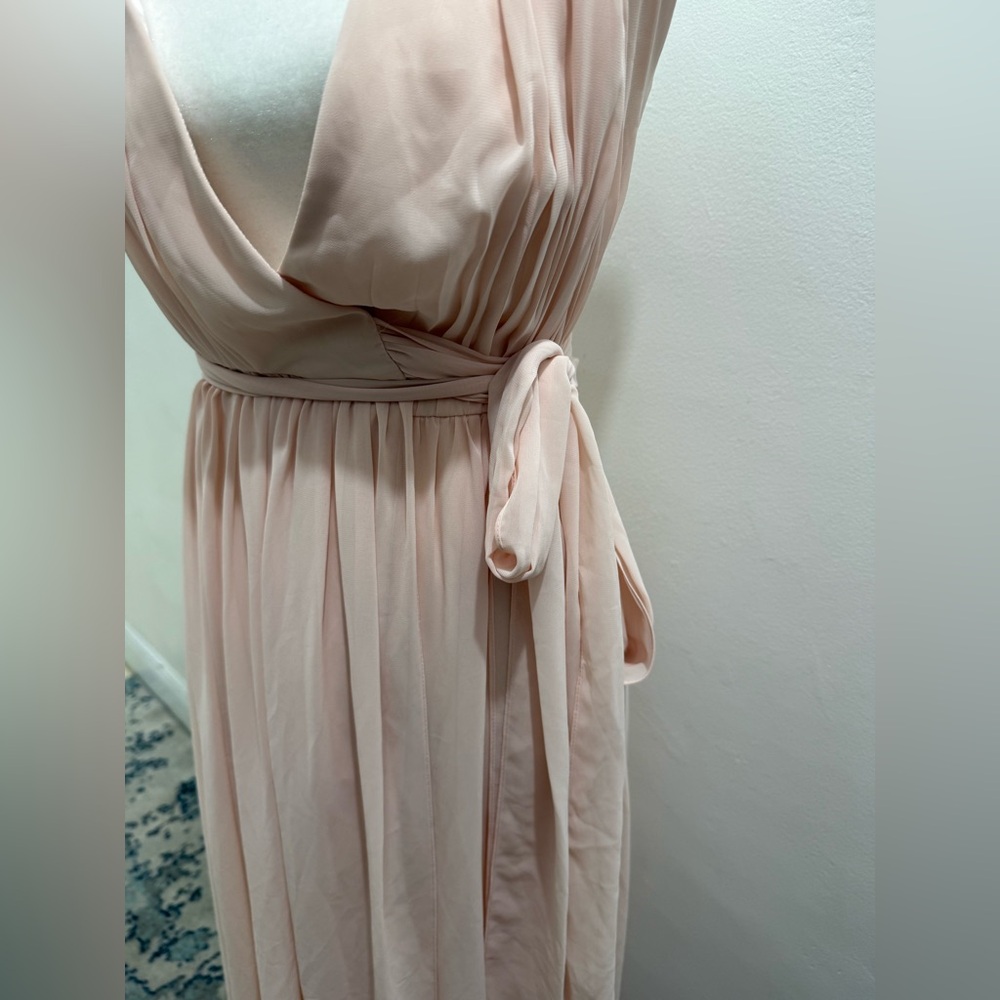 Joanna August Ceremony Soft Pink Maxi Dress Size Medium GUC - Picture 3 of 9